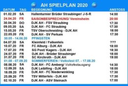 AH Spielplan 2020